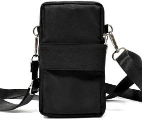 img 2 attached to Horscrite Phone Bag Purse Wallet Crossbody Bag: Lightweight & Spacious Pockets - Ideal Sports Armband Bag for Men and Women