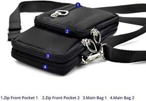 img 1 attached to Horscrite Phone Bag Purse Wallet Crossbody Bag: Lightweight & Spacious Pockets - Ideal Sports Armband Bag for Men and Women