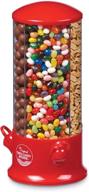 🍬 handy gourmet the ultimate candy & nut dispenser - triple candy machine - improved red edition - 360-degree rotation with 3 compartments логотип