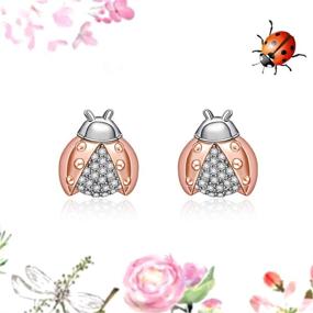 img 1 attached to 🐞 Miraculous Ladybug Earrings for Women and Girls - 925 Sterling Silver, Cubic Zirconia, 18k Gold Plated, Pierced/Clip On, Hypoallergenic Cute Dainty Animal Earring for Sensitive Ears - Perfect Gifts