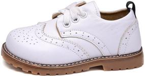 img 3 attached to 👞 Breathable Leather Toddler Boys' Oxfords Shoes by UBELLA in Oxford Style