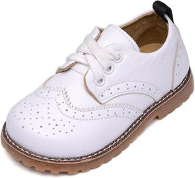 img 4 attached to 👞 Breathable Leather Toddler Boys' Oxfords Shoes by UBELLA in Oxford Style