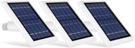 wasserstein solar panel for wyze cam outdoor - continuous 2w 5v 🔆 charging to power your surveillance camera (3-pack, white) (wyze cam outdoor not included) logo