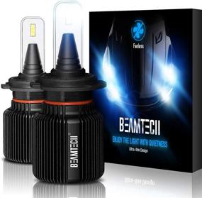 img 4 attached to 🔦 BEAMTECH H7 LED Bulb, 8000LM 40W Fanless CSP Y19 Chips 6500K Xenon White Super Bright Conversion Kit Ultra Thin All-In-One Halogen Replacement with Enhanced SEO