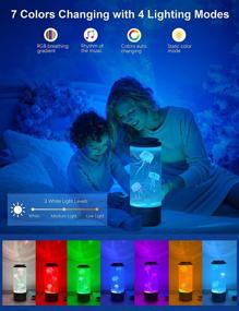 img 3 attached to 🐠 White Noise LED Jellyfish Aquarium Lamp with Bluetooth Speaker - 7 Color Changing Mood Night Light for Home Office Sleep Relaxation - Perfect Gift for Kids Teens Girls Boys Adults