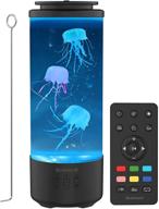 🐠 white noise led jellyfish aquarium lamp with bluetooth speaker - 7 color changing mood night light for home office sleep relaxation - perfect gift for kids teens girls boys adults логотип