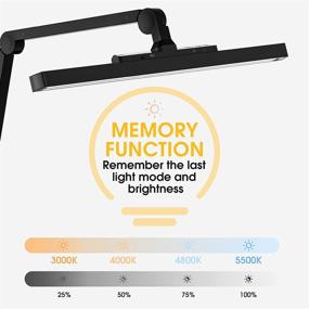 img 1 attached to 💡 Enhance Productivity with the LED Metal Polarized Architect Desk Lamp – 4 Color Modes, 4 Brightness Levels, Dimmable Swing Arm, Clamp Design – Ideal for Home Office Workbench