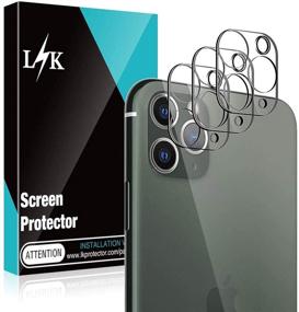 img 4 attached to [3 пакета] L K Протектор для камеры iPhone 11 Pro/Max, защитное стекло высокой четкости - дружелюбно к чехлу и легко устанавливается