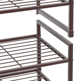 img 1 attached to 👞 Bronze 3-Tier Stackable Shoes Rack Storage Shelf by Simple Houseware