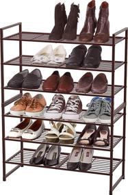 img 2 attached to 👞 Bronze 3-Tier Stackable Shoes Rack Storage Shelf by Simple Houseware