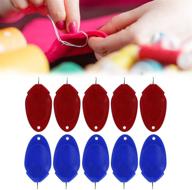 🧵 convenient diy needle threader set - 10 plastic wire loop hand sewing tools for crafting and sewing (blue+red) logo