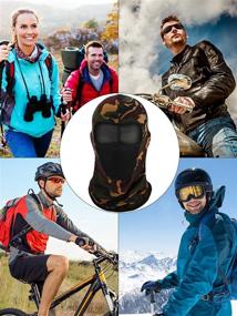 img 3 attached to 🌬️ Windproof Sun Dust Protection Balaclava Face Mask - Camouflage Design for Enhanced Breathability and Full Face Coverage in Outdoor Activities