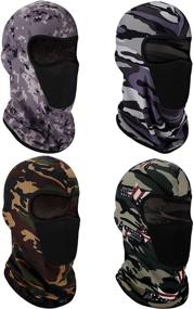 img 4 attached to 🌬️ Windproof Sun Dust Protection Balaclava Face Mask - Camouflage Design for Enhanced Breathability and Full Face Coverage in Outdoor Activities