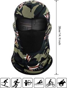 img 2 attached to 🌬️ Windproof Sun Dust Protection Balaclava Face Mask - Camouflage Design for Enhanced Breathability and Full Face Coverage in Outdoor Activities
