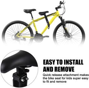 img 1 attached to 🚲 VELIHOME Kids Bike Seat and Armrest: Front Mounted Child Bike Seat for Mountain Bikes, Easy Install - Ages 2-5, Black