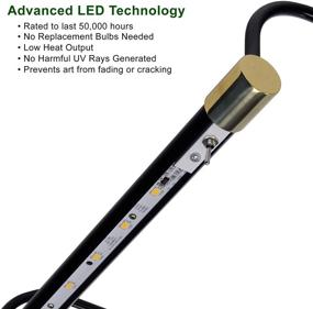 img 1 attached to 🖼️ Cocoweb 12-Inch Tru-Slim LED Picture Light - Black (Plug-in Adapter Included)