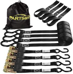 img 4 attached to Partsam Ratchet Straps Heavy Strength Motorcycle & Powersports for Accessories