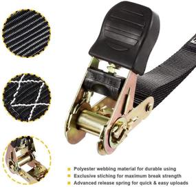 img 2 attached to Partsam Ratchet Straps Heavy Strength Motorcycle & Powersports for Accessories