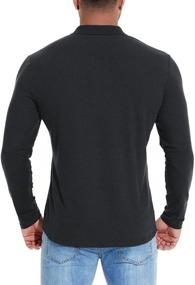 img 2 attached to IWoo Men's Clothing: Stretch Workout Pullover Shirts for Muscles