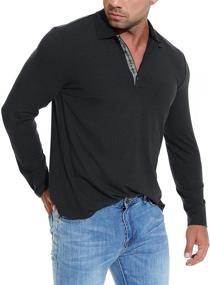 img 3 attached to IWoo Men's Clothing: Stretch Workout Pullover Shirts for Muscles