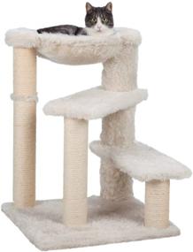 img 3 attached to 🐾 TRIXIE's Medium and Large Cat Trees, Cat Post, Cat Hammock, Original Baza with Toy Set
