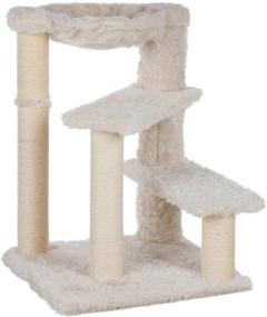 img 4 attached to 🐾 TRIXIE's Medium and Large Cat Trees, Cat Post, Cat Hammock, Original Baza with Toy Set