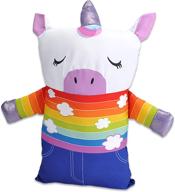 🦄 wild republic unicorn pillowkins stuffed animal pillow - gift for kids, plush toy with eco-friendly fill of spun recycled water bottles (25882) logo