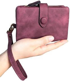 img 1 attached to 👛 Womens Bifold Leather Wallets with Wristlet - Women's Handbags and Wallets