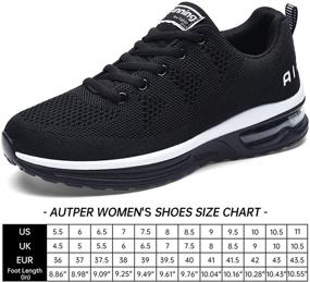 img 1 attached to Autper Women's Lightweight Air Athletic Tennis Running Sneakers - Breathable Sport Gym Jogging Fashion Walking Shoes (US 5.5-10)