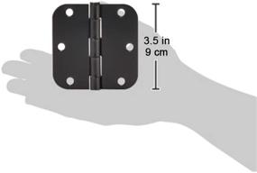 img 1 attached to AmazonBasics Rounded 3.5-inch Door Hinges