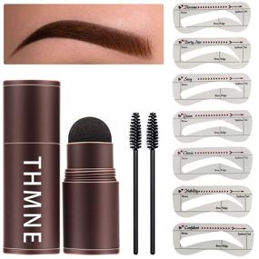 img 4 attached to 👁️ Eyebrow Stamp Stencil Kit for Perfect Brows - Waterproof Brown (1P)