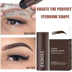 img 3 attached to 👁️ Eyebrow Stamp Stencil Kit for Perfect Brows - Waterproof Brown (1P)