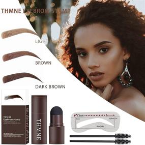 img 2 attached to 👁️ Eyebrow Stamp Stencil Kit for Perfect Brows - Waterproof Brown (1P)