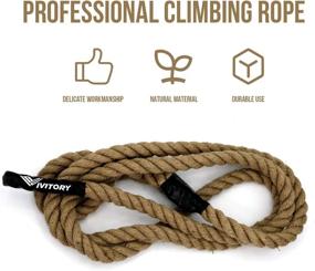 img 3 attached to 🧗 Vivitory Gym Fitness Training Climbing Ropes - Workout Gym Climbing Rope for Home Training and Fitness Workouts - 1.5'' Diameter - Available in 10, 15, 25, and 30 Ft