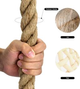 img 2 attached to 🧗 Vivitory Gym Fitness Training Climbing Ropes - Workout Gym Climbing Rope for Home Training and Fitness Workouts - 1.5'' Diameter - Available in 10, 15, 25, and 30 Ft