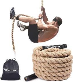 img 4 attached to 🧗 Vivitory Gym Fitness Training Climbing Ropes - Workout Gym Climbing Rope for Home Training and Fitness Workouts - 1.5'' Diameter - Available in 10, 15, 25, and 30 Ft