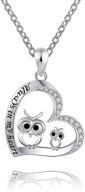 😍 acjfa owl necklaces: adorable 925 sterling silver mother-daughter always in my heart pendant logo