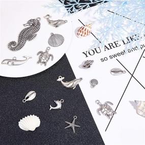 img 1 attached to 🐠 SUNNYCLUE 1 Box 20Pcs 10 Styles Animal Charms – Perfect for Summer Sea Themed Jewelry Making!