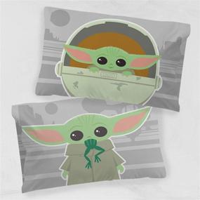 img 2 attached to 🌟 Jay Franco Star Wars The Mandalorian The Cutest Bounty 1 Pack Pillowcase - Double-Sided Kids Super Soft Bedding