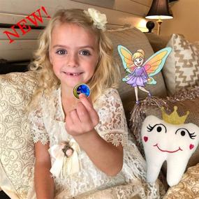 img 3 attached to 🦷 Tooth Fairy Pillow and Gold Coin Keepsake Gift Set: A Perfect Keepsake for Boys and Girls