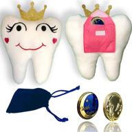 🦷 tooth fairy pillow and gold coin keepsake gift set: a perfect keepsake for boys and girls logo