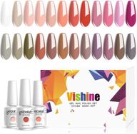 💅 vishine 24 colors gel nail polish kit - soak off uv led nail gel polishes for nail art - 8 ml/pc - pack of 24 pretty colors series gift set logo