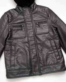 img 3 attached to Urban Republic Leather Jacket Fleece Boys' Clothing for Jackets & Coats