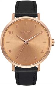 img 3 attached to Nixon Women's Arrow Leather Analog Watch: Sleek Quartz Timekeeping for the Modern Woman