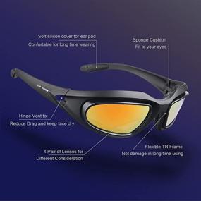 img 3 attached to Polarized Motorcycle Riding Goggles: Ultimate Protection for Outdoor Sports