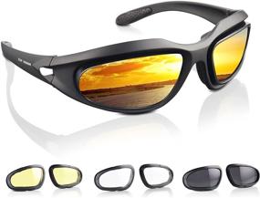 img 4 attached to Polarized Motorcycle Riding Goggles: Ultimate Protection for Outdoor Sports