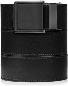img 4 attached to 👔 Classic Gunmetal Buckle Ratchet Men's Accessory by SlideBelts