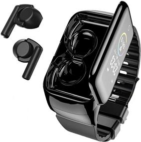 img 4 attached to 📟 Smart Watch with Bluetooth Earbuds: A 2-in-1 Fitness Tracker Bracelet and TWS Sleep Music Wristband Headset