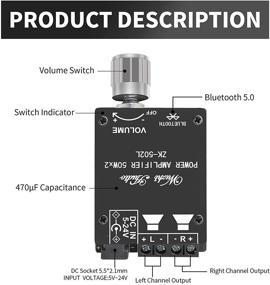 img 3 attached to Плата мини-усилителя UWAYKEY Bluetooth Class D - модуль беспроводного динамика DIY