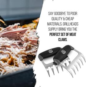 img 1 attached to 🔥 Grillheads Ultimate Metal Meat Claws - Heavy-Duty BBQ Shredders for Grilling and Barbeque, High Heat Resistance and Easy-to-Clean Stainless Steel, Set of 2